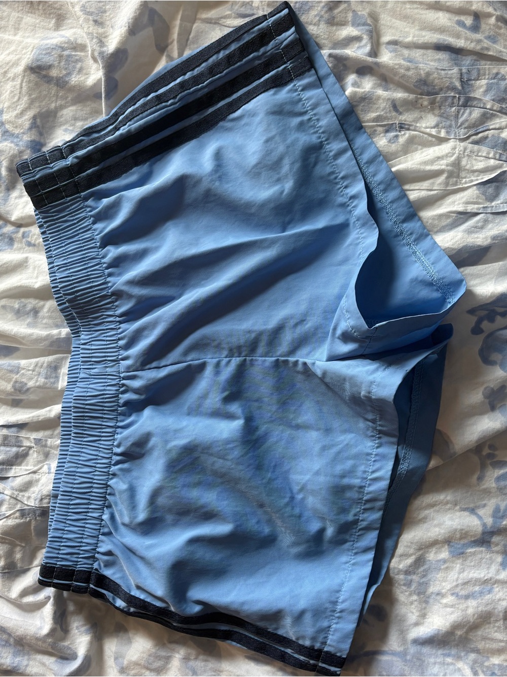 WORN ONCE Edikted light blue track shorts